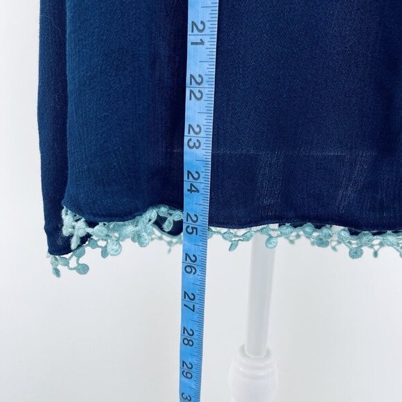 Altar’D State Top Size M Women’s Embroidered Sleeveless Blue New - Picture 10 of 11